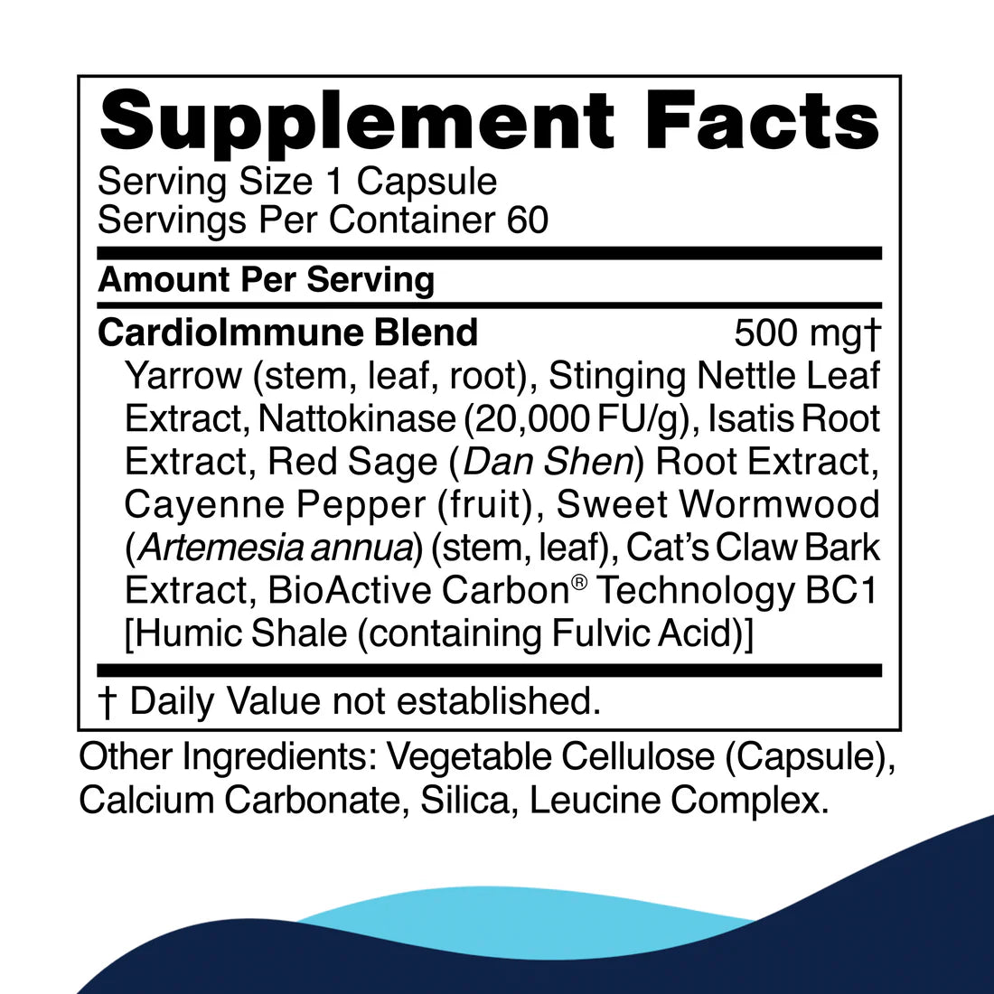 Product Label CardioImmune CellCore TRS DETOX