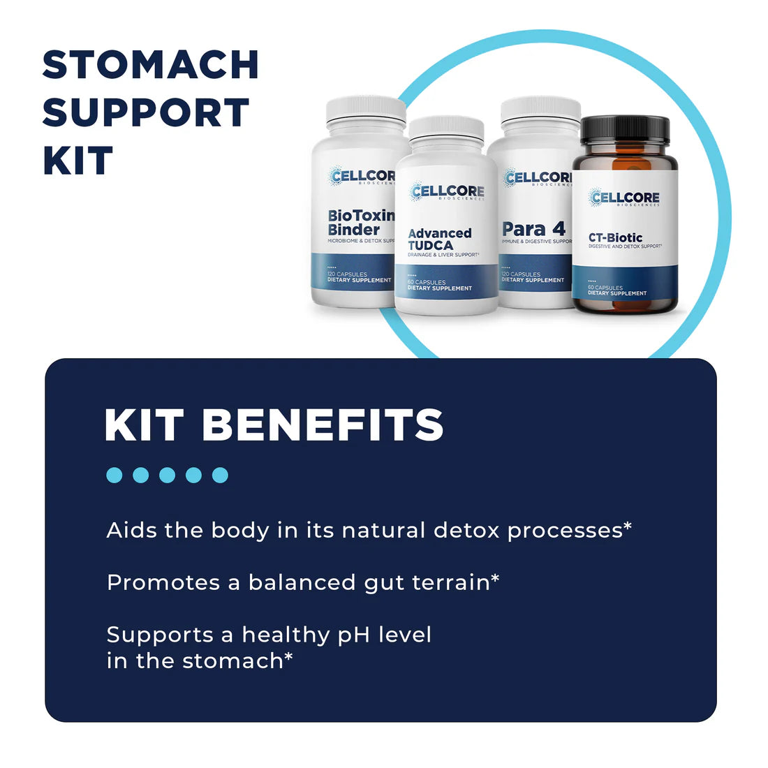 Stomach Support Kit Stomach Support Protocol CellCore TRS Detox